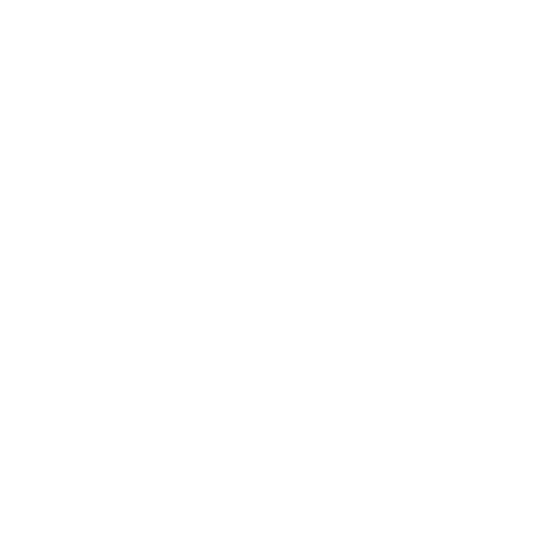 A white icon of a man operating a post hole digging auger tractor